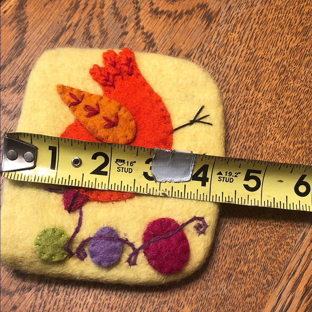 Colorful Felted Wool Bird Pouches Made in Nepal - Set of 2 - Picture 12 of 13
